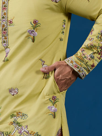 Haldi Special Yellow Outfit Kurta for Mens Wear Collection