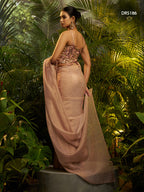 Royal Pure Tissue Designer Ready-to-Wear Saree with Heavy Embroidered Blouse
