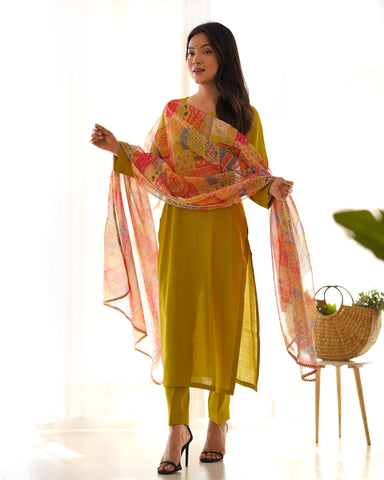 Embrace Elegance With Our Pure Viscose Straight Kurta Set Paired With A Stunning Dupatta From Tulip Designer