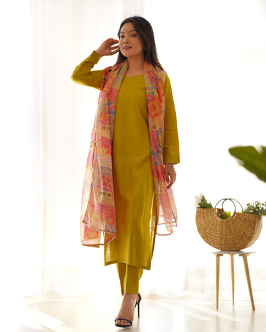 Embrace Elegance With Our Pure Viscose Straight Kurta Set Paired With A Stunning Dupatta From Tulip Designer