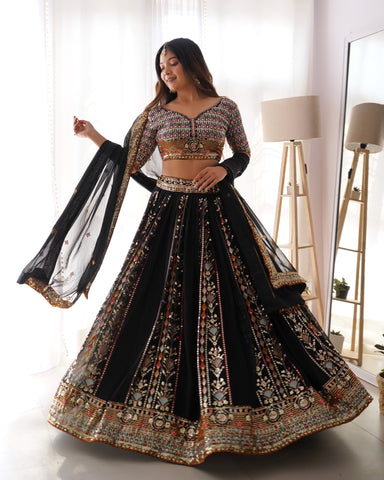Premium Faux Georgette with Thread & Sequence work Lehenga Choli Set
