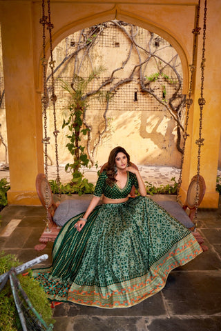 The Iconique Tasar Silk Lehenga Set Crafted In Heritage Texture And Refined Sparkle