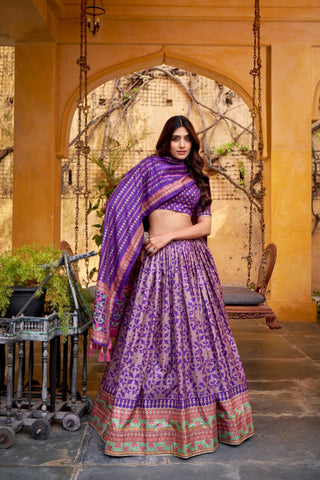 The Iconique Tasar Silk Lehenga Set Crafted In Heritage Texture And Refined Sparkle
