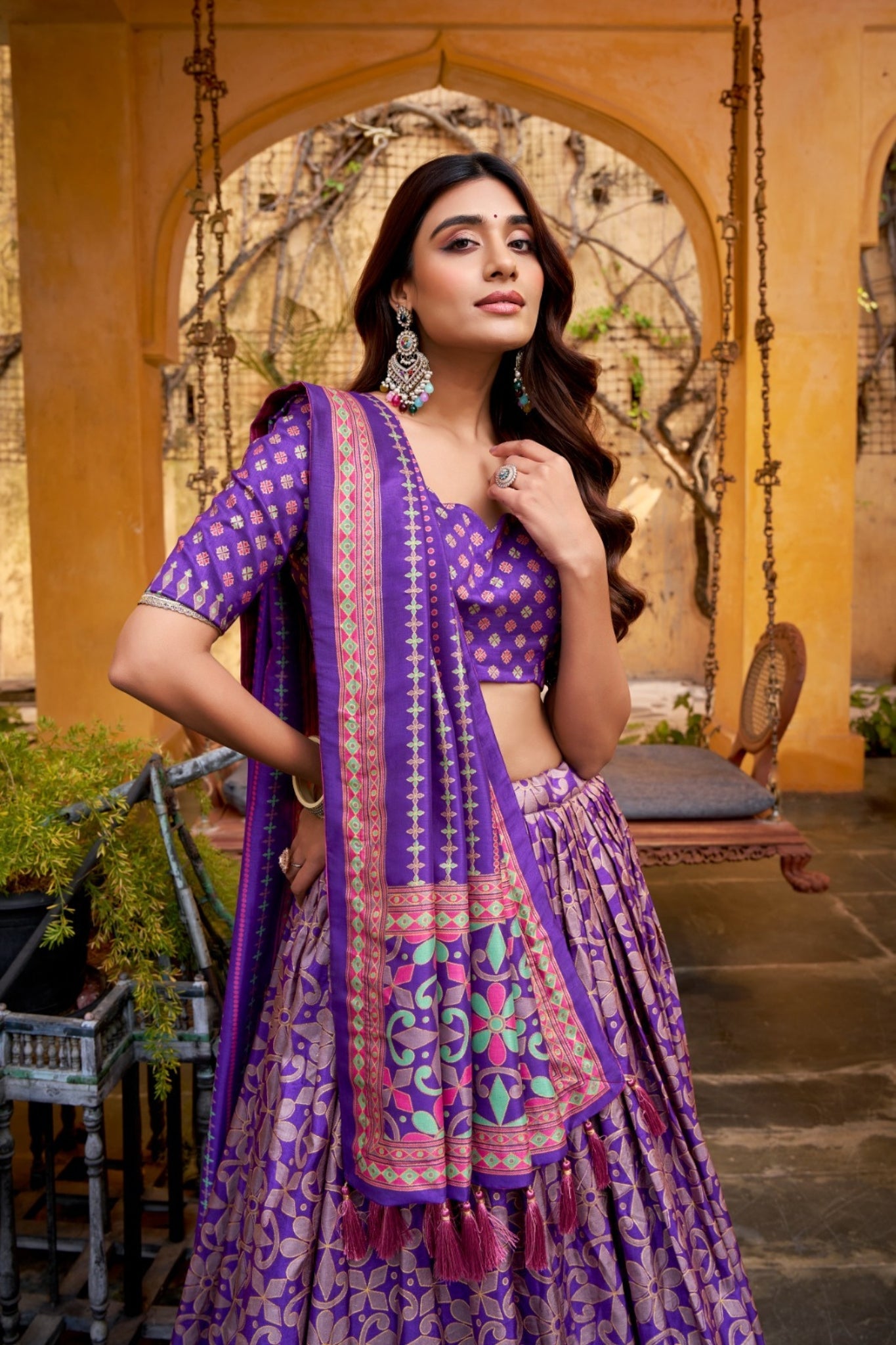 The Iconique Tasar Silk Lehenga Set Crafted In Heritage Texture And Refined Sparkle
