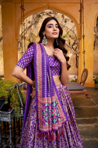 The Iconique Tasar Silk Lehenga Set Crafted In Heritage Texture And Refined Sparkle