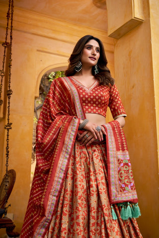 The Iconique Tasar Silk Lehenga Set Crafted In Heritage Texture And Refined Sparkle