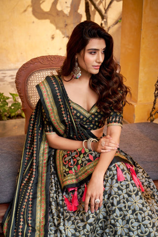 The Iconique Tasar Silk Lehenga Set Crafted In Heritage Texture And Refined Sparkle