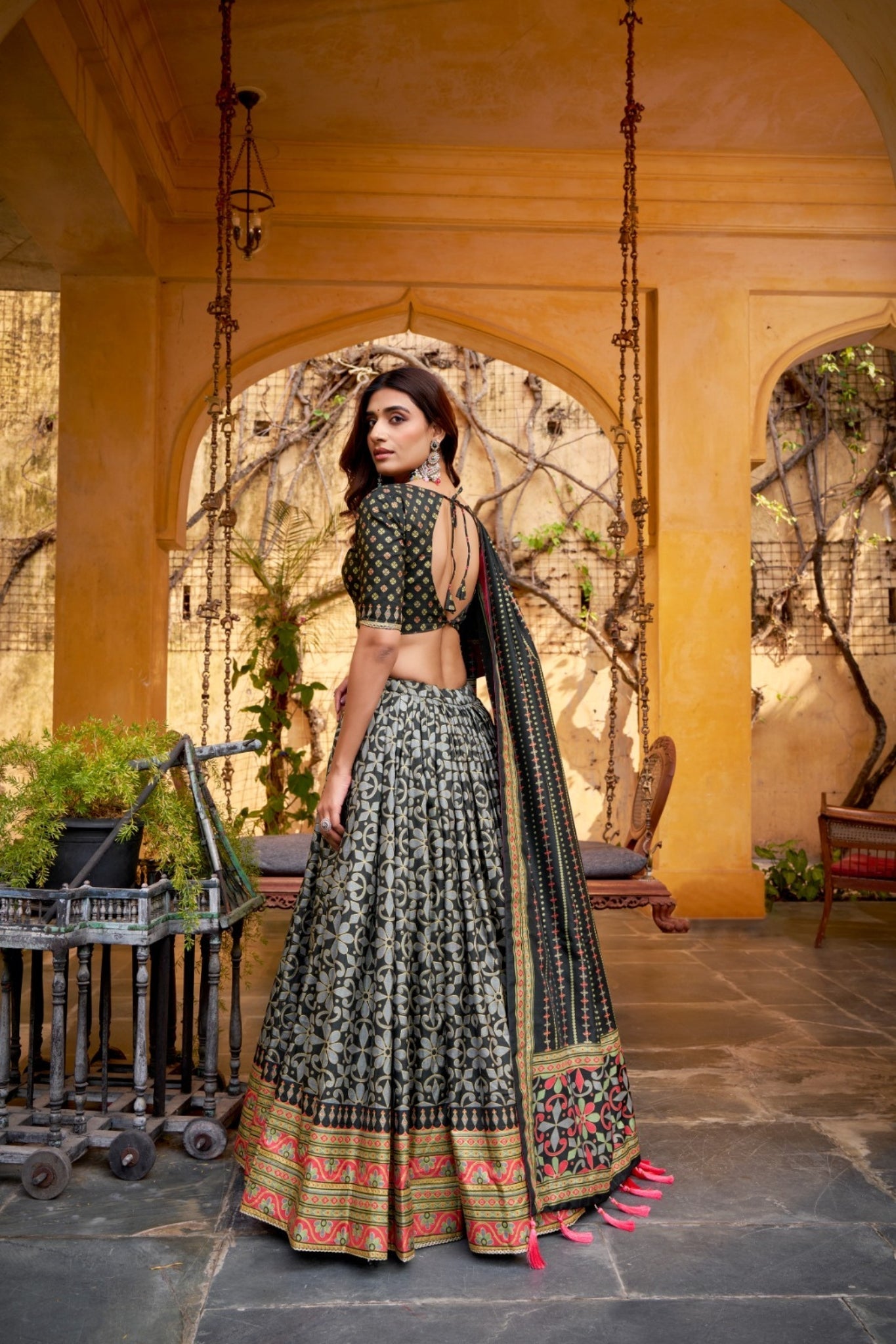The Iconique Tasar Silk Lehenga Set Crafted In Heritage Texture And Refined Sparkle