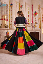 Jacket Style Designer Multi Color Chaniya Choli for Navratri