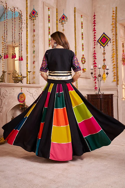 Jacket Style Designer Multi Color Chaniya Choli for Navratri