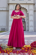 Premium Jacquard Weaving Gown Set for Festive & Wedding Wear