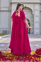 Premium Jacquard Weaving Gown Set for Festive & Wedding Wear