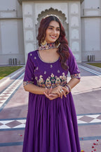 Premium Jacquard Weaving Gown Set for Festive & Wedding Wear