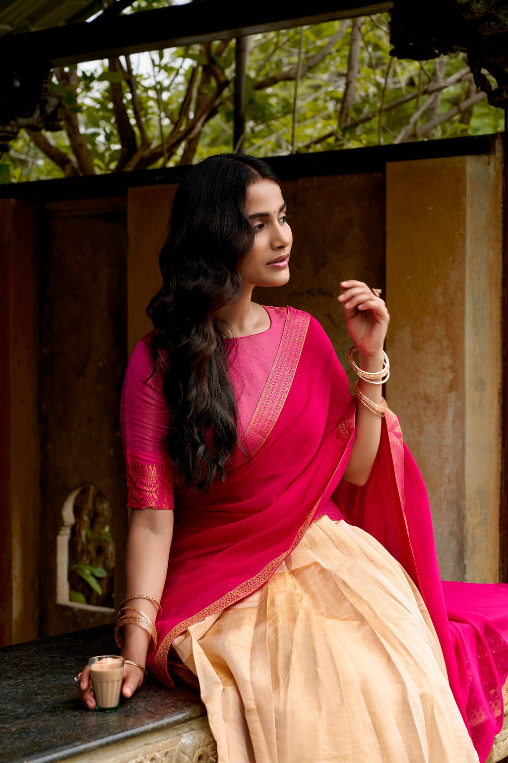 Kanchipuram Zari Traditional Lehenga Set | Tulip Designer
