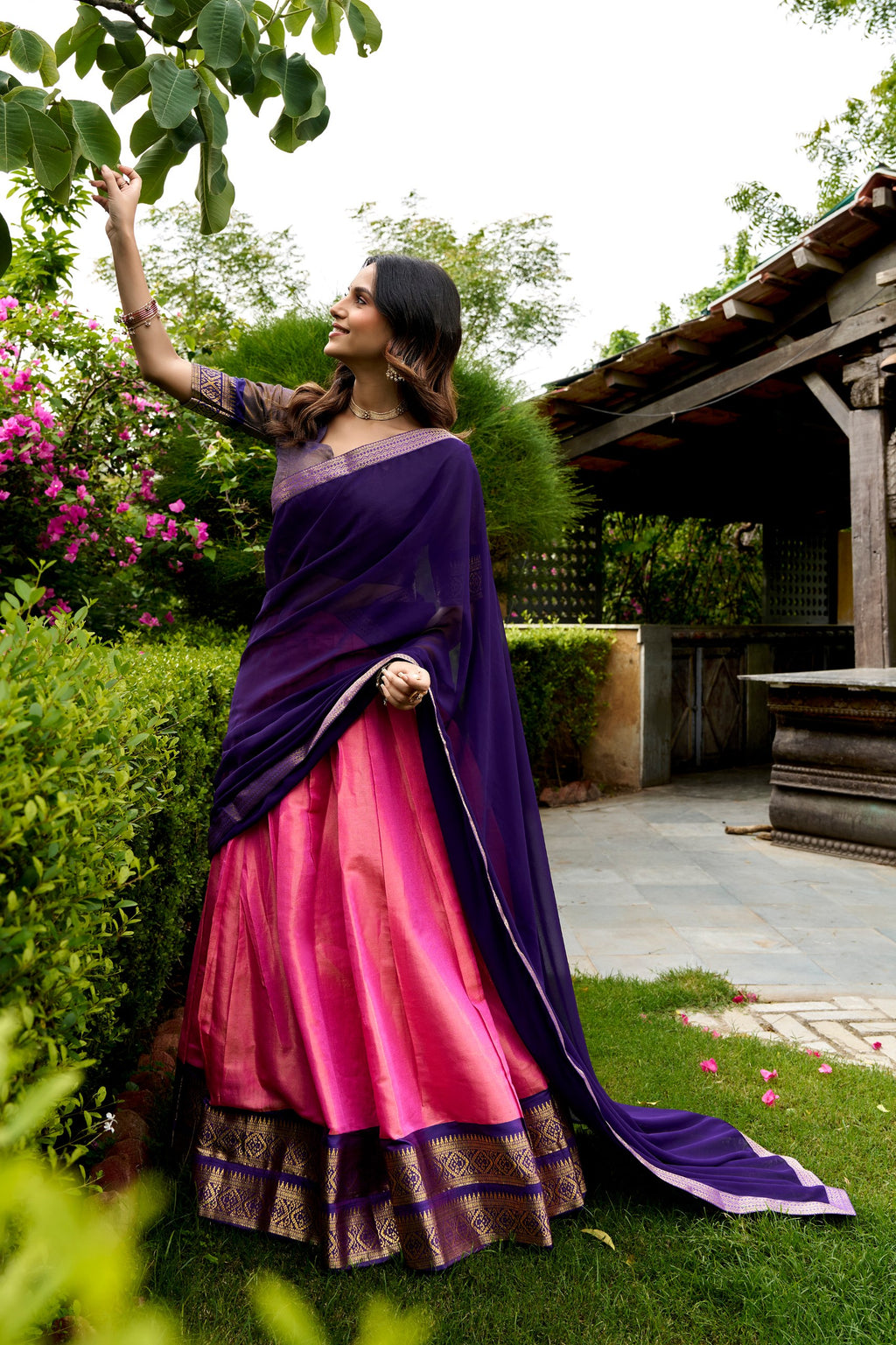 Kanchipuram Zari Traditional Lehenga Set | Tulip Designer
