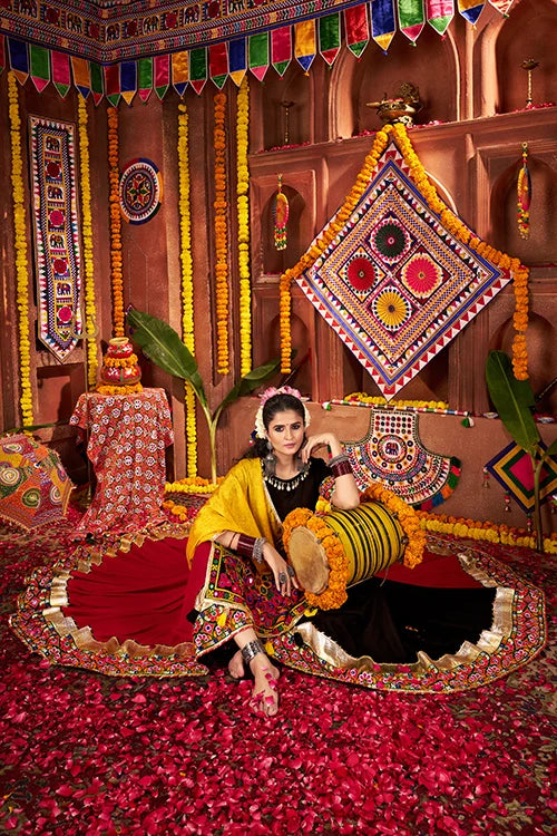 Traditional Navratri Mirror Chaniya Choli for Women