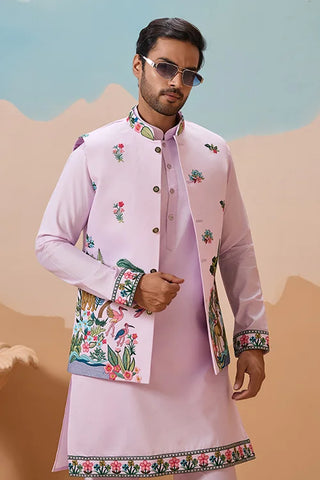 Vantara Design Luxury Lavender Mens Wear Koti Kurta