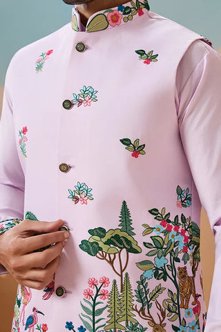 Vantara Design Luxury Lavender Mens Wear Koti Kurta