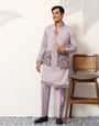 Indian Traditional Dusty Lavender Koti Kurta Pant Wedding Set