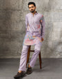 Lavender Soft Silk Designer Kurta Bell Bottom Set