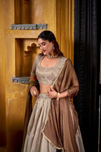 Luxury Dupion Silk Lehenga with Zari Dupatta – Wedding & Party Wear Ensemble