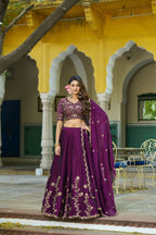 Luxury Rangoli Silk Lehenga with Embroidered Dupatta Collection
