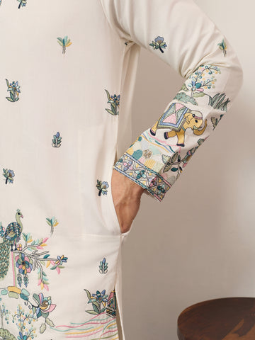 Luxury White Kurta for Indian Wedding Mens Wear