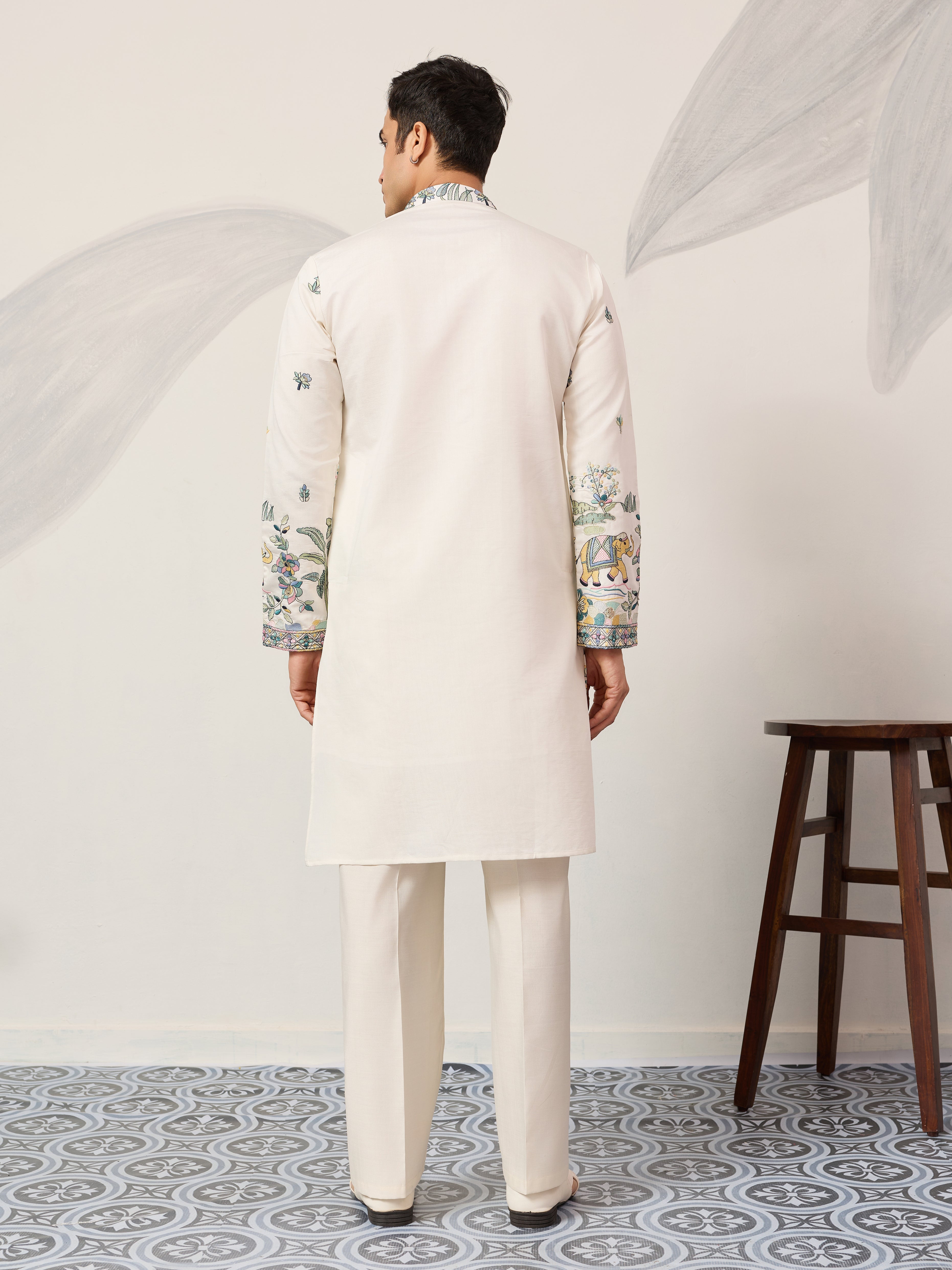 Luxury White Kurta for Indian Wedding Mens Wear