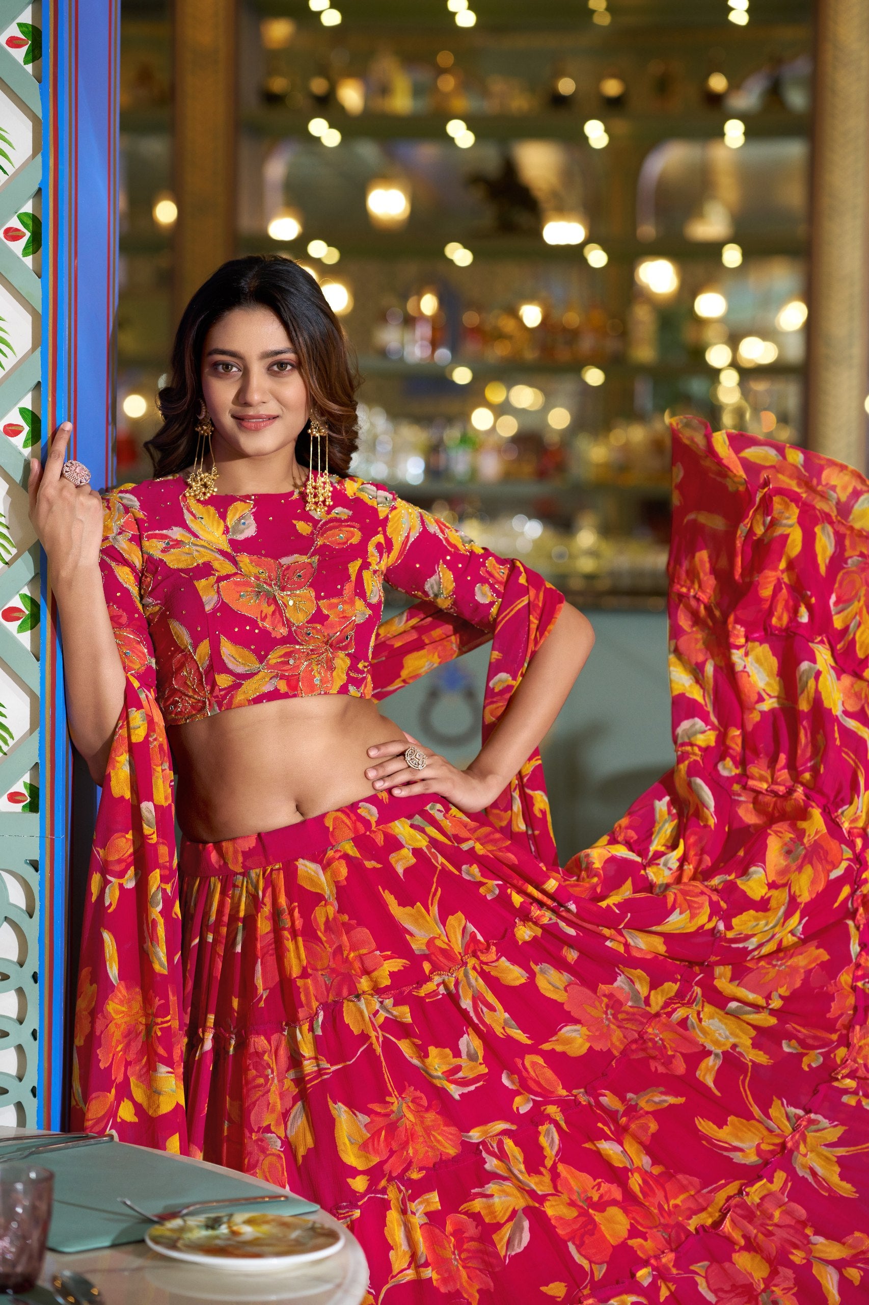 Luxury Marble Printed Lehenga Choli Collection for Special Occasions

