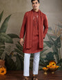 Festive Rust Orange Ultimate Guide to Menswear Kurta & Dupatta