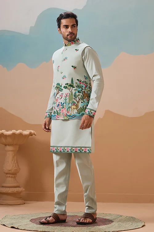 Trendy Royal Pista Ethnic Wear Koti Kurta Set for Men