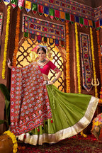 Fluorescent Green Chaniya Choli for Dandiya Nights