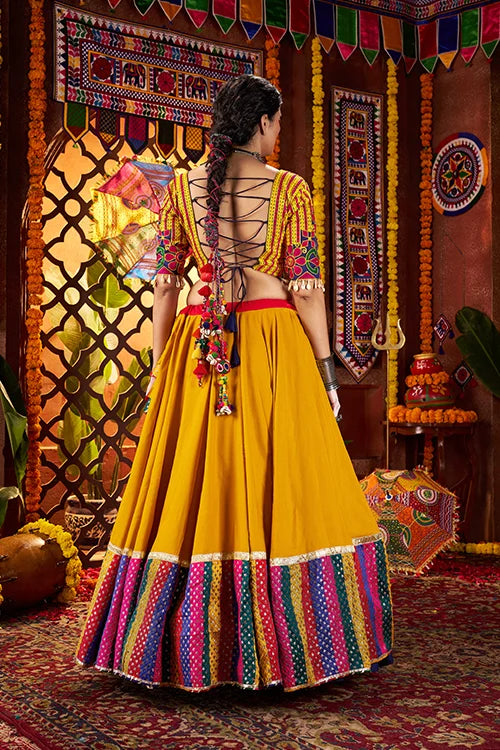 Traditional Mirror Work Chaniya Choli Set for Navratri