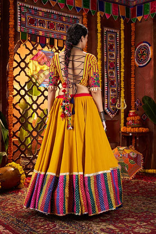 Traditional Mirror Work Chaniya Choli Set for Navratri