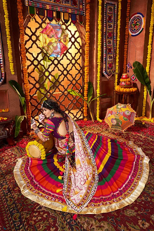 Colorful Mirror Work Chaniya Choli Set for Navratri Special