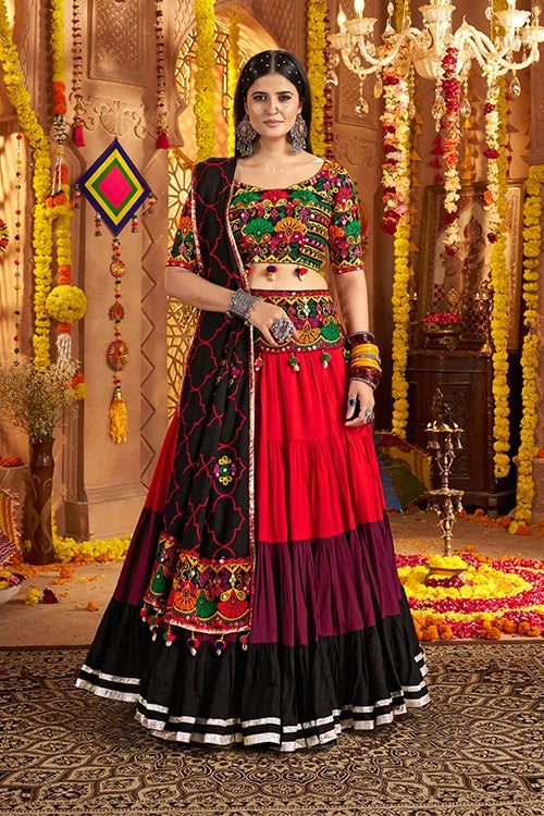Multi Color Cotton Chaniya Choli for Navratri Look