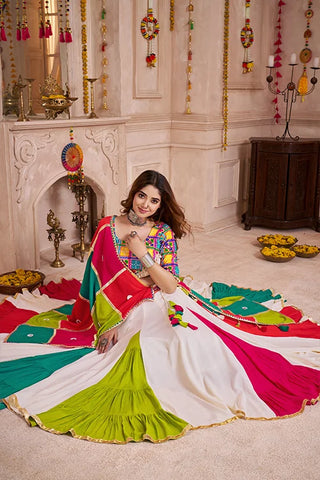 Premium Multi Color Embroidered Chaniya Choli Set for Navratri