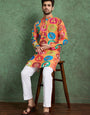 Party Wear Traditional Multi Color Kurta for Men's Wear