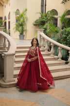 Sequins Multi Embroidered Work Anarkali Gown
