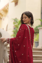 Sequins Multi Embroidered Work Anarkali Gown
