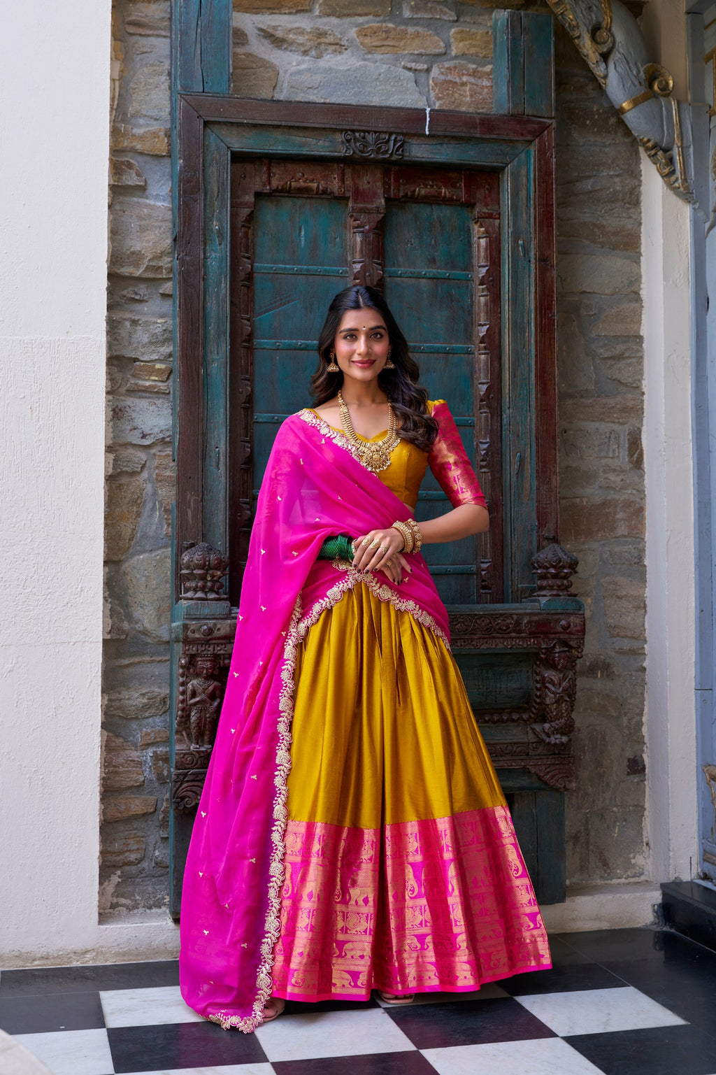 Festive Wear Narayan Pattu Designer Lehenga Set for Women
