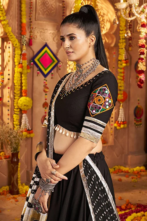 Premium Black Chaniya Choli Set for Navratri Special – TULIP DESIGNER