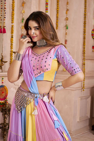 Gorgeous Multi Color Cotton Chaniya Choli Navratri Look