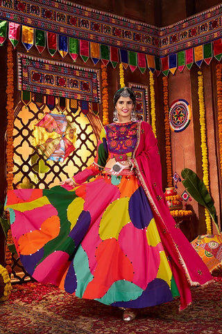 Traditional Mirror Chaniya Choli for Navratri Garba