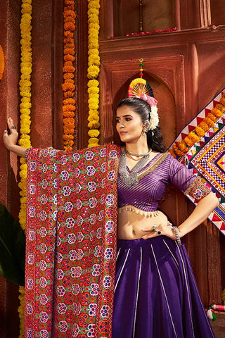 Classic Purple Latest Chaniya Choli for Navratri