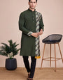 Navratri Special Print With Sequins Work Kurta For Men