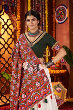 Navratri Look White Chaniya Choli Set for Women