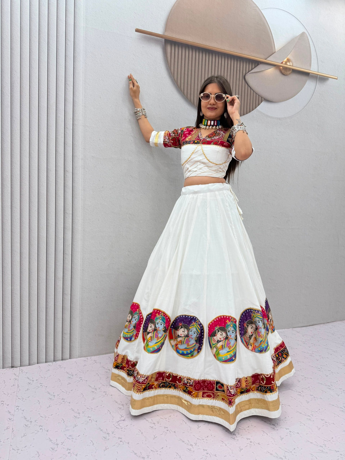 Navratri Cotton Printed Lehenga Set | Tulip Designer
