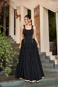 Feather Light Fabric Navratri Wear Lehenga With Designer Koti
