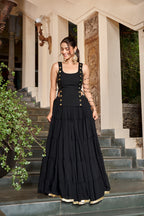 Feather Light Fabric Navratri Wear Lehenga With Designer Koti
